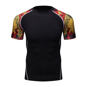 Men's Lightweight Short Sleeve Cool Dry Rashguards Compression Sports Workout T-Shirt