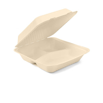 To Go Food Containers with 50 Forks,Disposable Food Containers with Lids,Sugarcane Fiber To Go Boxes