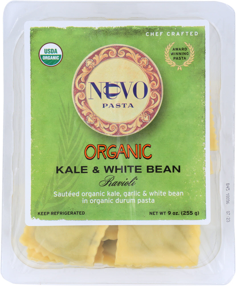 NUOVO PASTA: Organic Kale and White Bean Ravioli, 9 oz