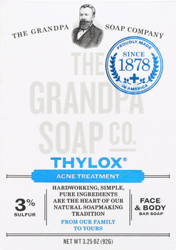 GRANDPA'S: Bar Soap Thylox Acne Treatment with Sulfur, 3.25 oz