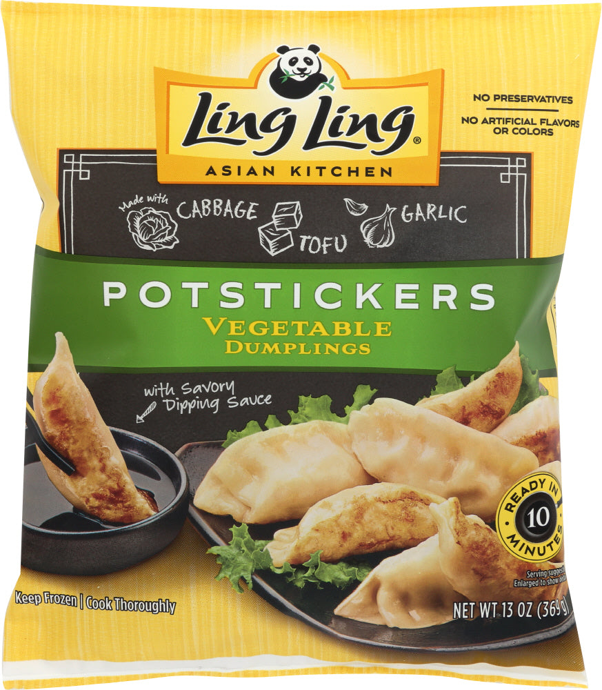 LING LING: Potstickers Vegetable Dumplings, 13 oz