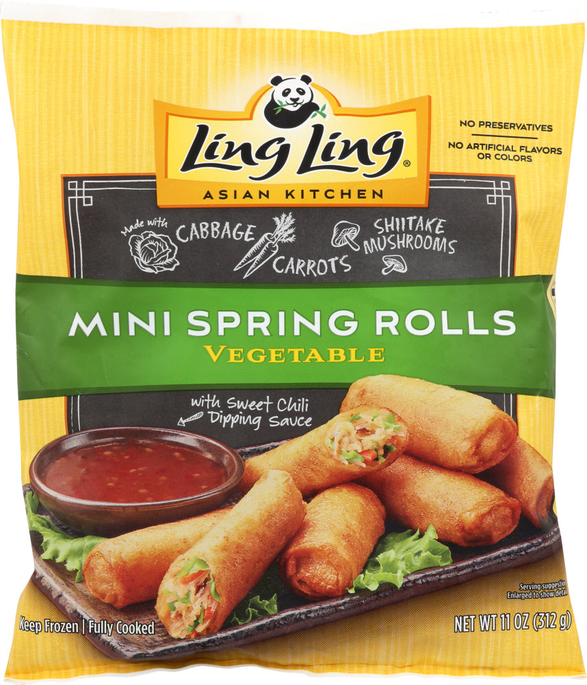 LING LING: Mini Vegetable Spring Rolls, 11 oz