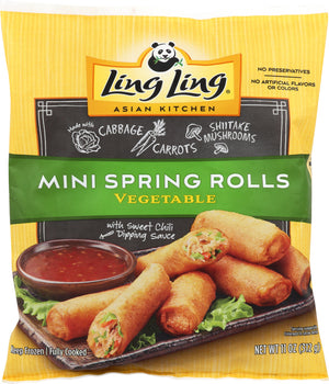 LING LING: Mini Vegetable Spring Rolls, 11 oz