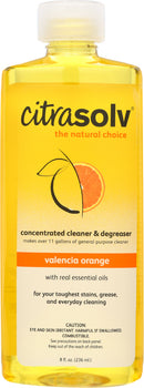 CITRASOLV: Concentrate Cleaner & Degreaser Valencia Orange, 8 oz