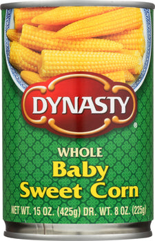 DYNASTY: Whole Baby Sweet Corn, 15 oz