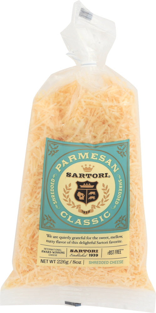 SARTORI: Parmesan Shredded Cheese, 8 Oz