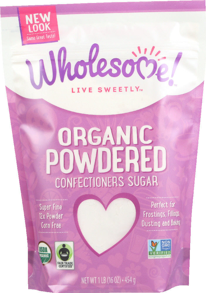 WHOLESOME SWEETENERS: Organic Powdered Sugar, 16 oz