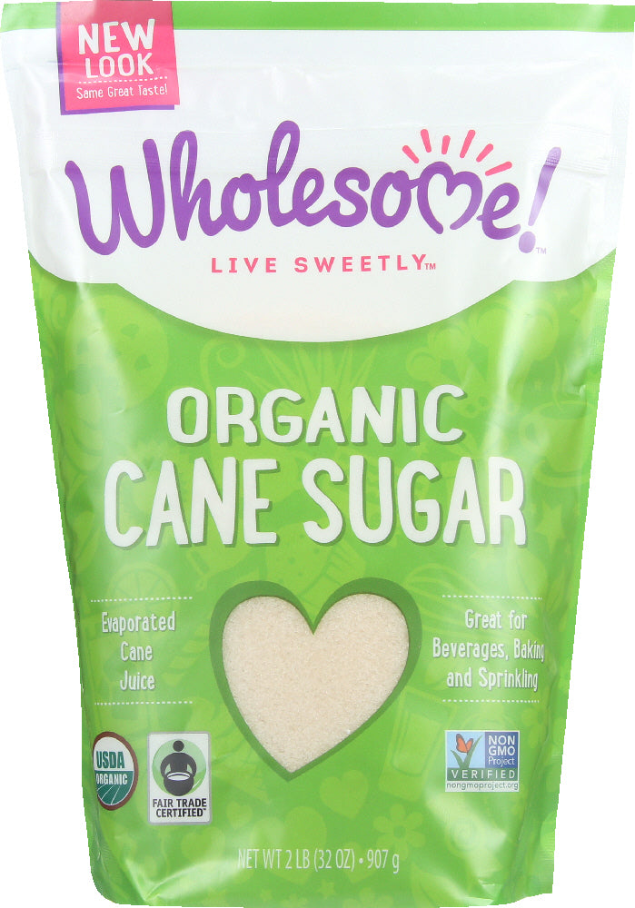 WHOLESOME SWEETENERS: Organic Cane Sugar, 32 oz