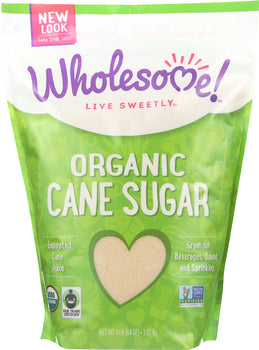 WHOLESOME SWEETENERS: Organic Cane Sugar, 64 Oz