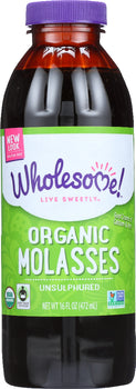 WHOLESOME SWEETENERS: Organic Molasses Unsulphured, 16 oz