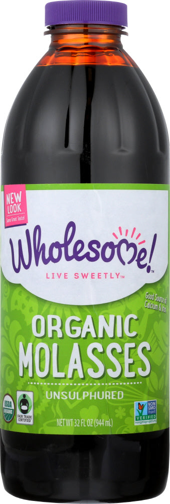 WHOLESOME SWEETENERS: Organic Molasses Unsulphured, 32 oz