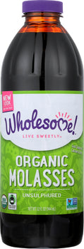 WHOLESOME SWEETENERS: Organic Molasses Unsulphured, 32 oz