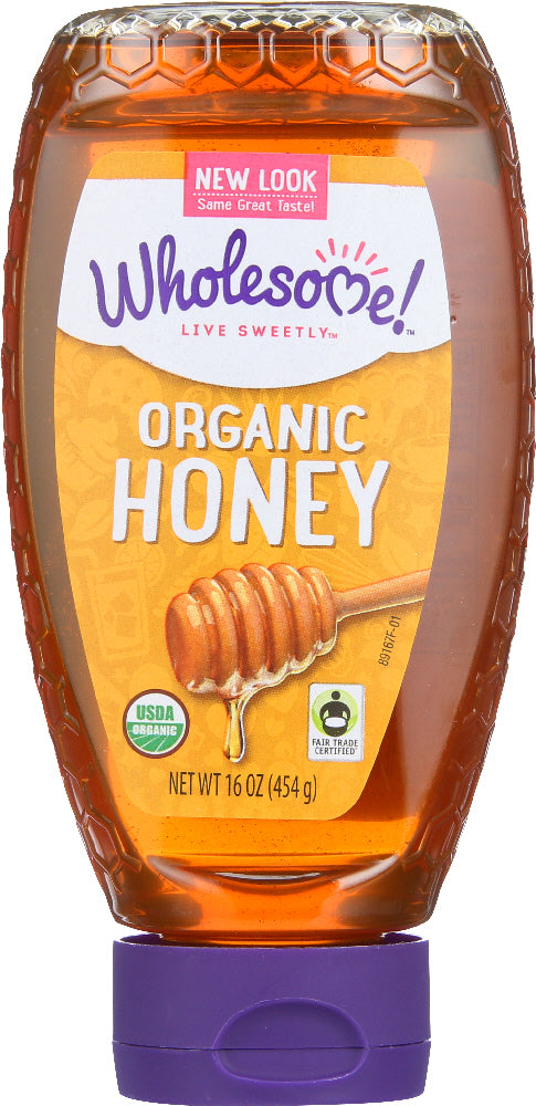 WHOLESOME SWEETENERS: Organic Honey, 16 oz