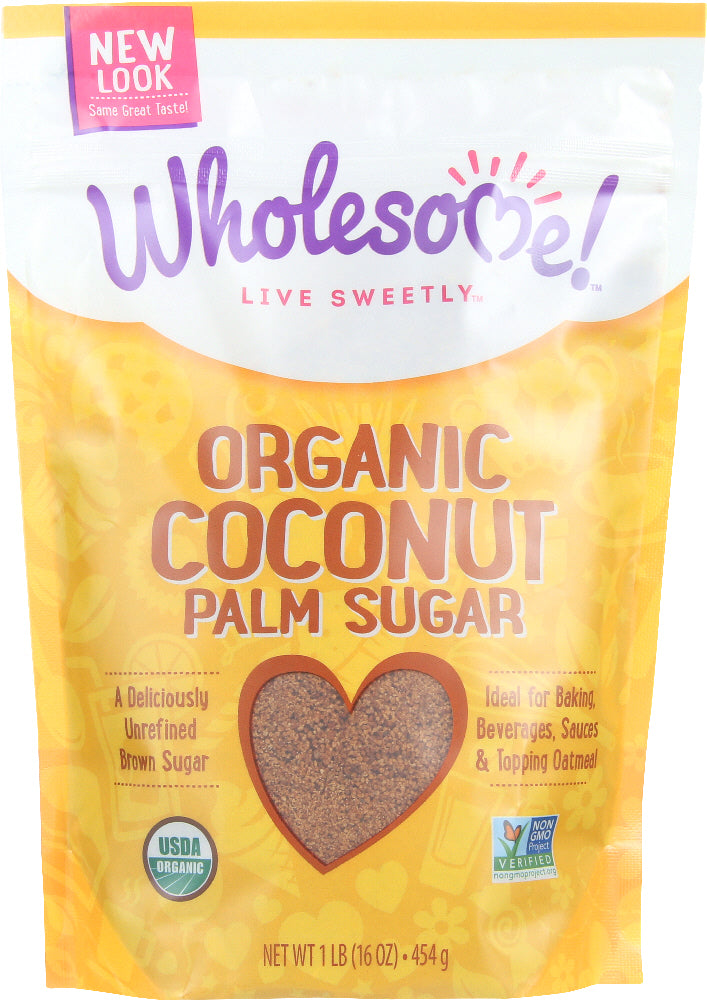 WHOLESOME SWEETENERS: Organic Coconut Palm Sugar, 16 oz