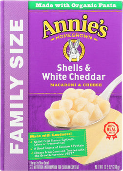 ANNIES HOMEGROWN: Mac and Cheese Shell White Cheddar, 10.5 oz