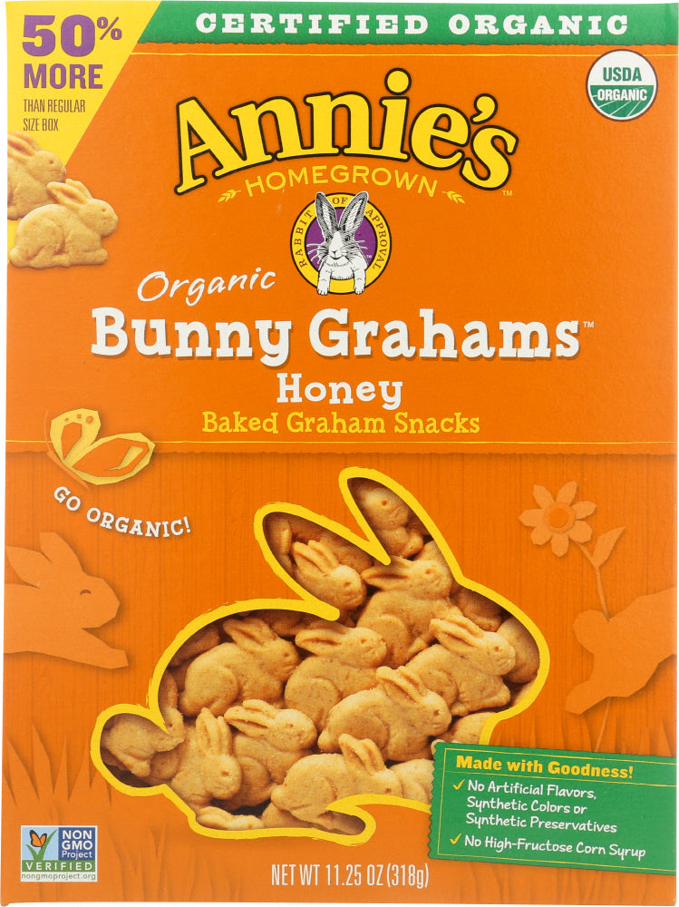 ANNIES HOMEGROWN: Organic Honey Bunny Grahams, 11.25 oz