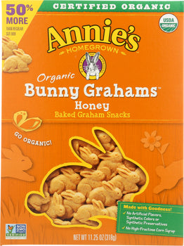 ANNIES HOMEGROWN: Organic Honey Bunny Grahams, 11.25 oz