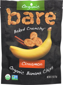 BARE FRUIT: Organic Banana Chips Cinnamon, 2.7 oz