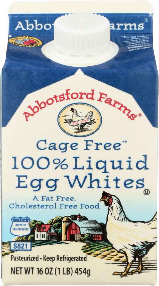 ABBOTSFORD FARMS: Cage Free 100% Liquid Egg Whites, 16 oz