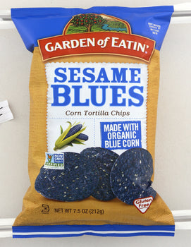 GARDEN OF EATIN: Tortilla Chips Sesame Blues, 7.5 oz