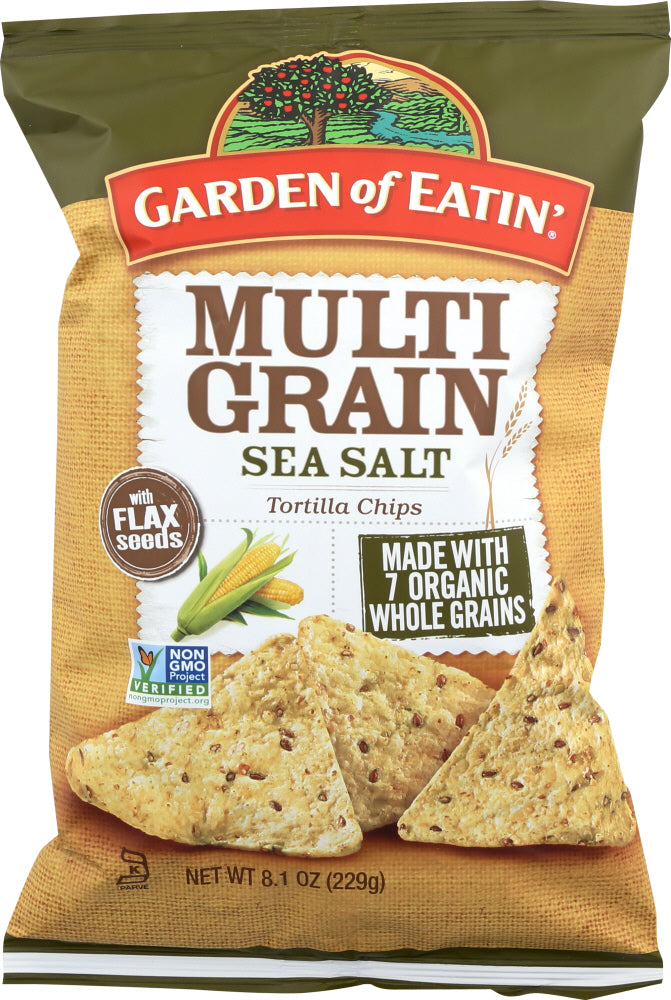 GARDEN OF EATIN: Chip Tortilla Multigrain Salted, 8.1 oz