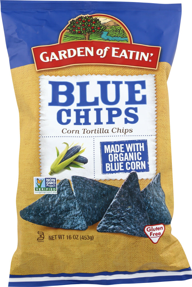 GARDEN OF EATIN: Blue Tortilla Chips Party Size, 16 oz