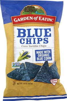 GARDEN OF EATIN: Blue Tortilla Chips Party Size, 16 oz