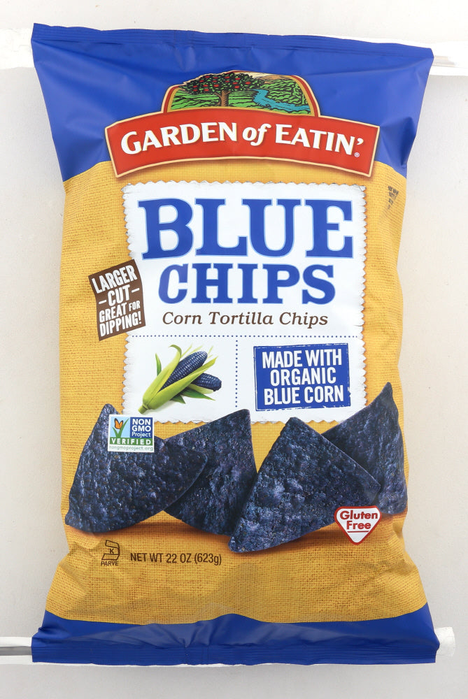 GARDEN OF EATIN: Blue Chips Corn Tortilla Chips, 22 Oz