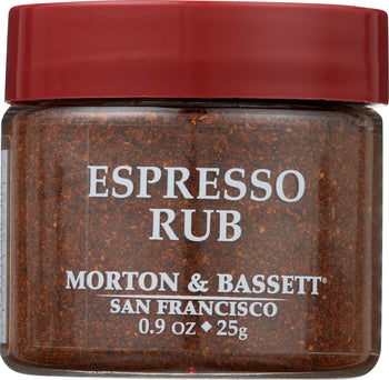 MORTON & BASSETT: Espresso Rub Seasoning, 0.9 oz