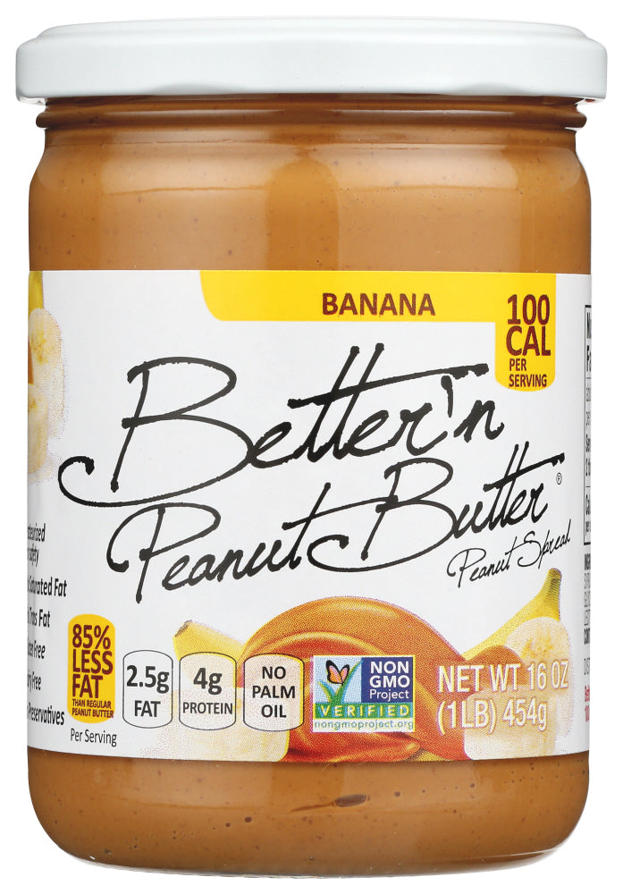 BETTER N PEANUT BUTTER: Spread Peanut Banana, 16 oz