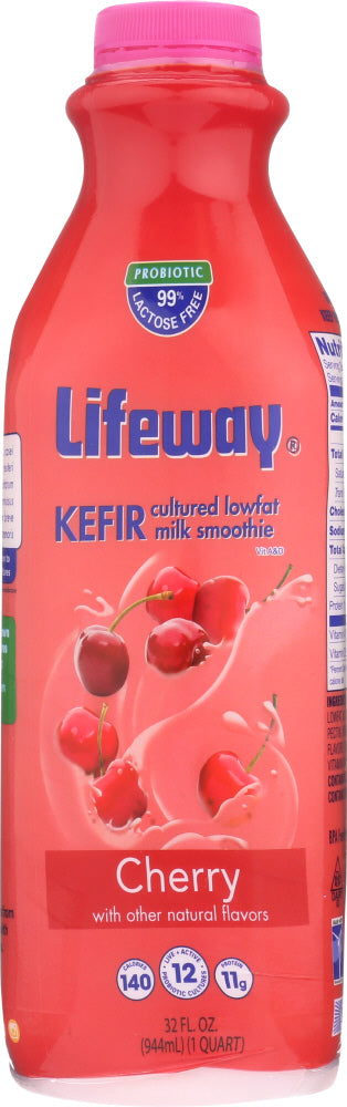 LIFEWAY: Kefir Cultured Milk Smoothie Cherry, 32 oz