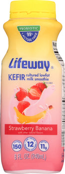 LIFEWAY: Low Fat Banana Strawberry Kefir, 8 fl oz