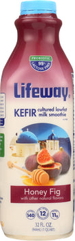 LIFEWAY: Kefir Probiotic Cultured Milk Smoothie Lowfat Honey Fig, 32 oz