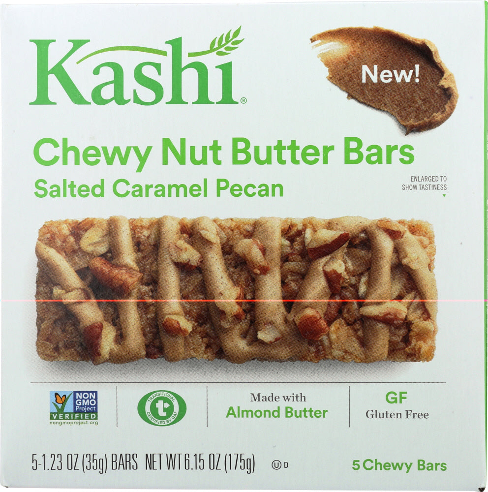 KASHI: Chewy Nut Butter Bars Salted Caramel Pecan, 6.15 oz