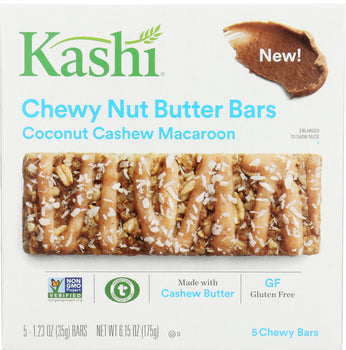 KASHI: Chewy Nut Butter Bars Coconut Cashew Macaroon, 6.15 oz