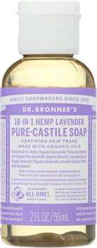 DR BRONNER'S: 18-in-1 Hemp Lavender Pure Castile Soap, 2 oz