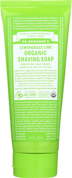 DR. BRONNER'S: Lemongrass Lime Organic Shaving Soap, 7 oz