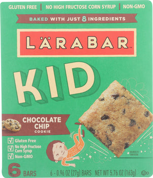 LARABAR: Kids Chocolate Chip Cookie Bar, 5.76 oz