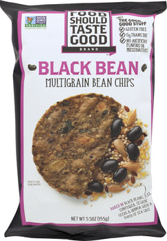 FOOD SHOULD TASTE GOOD: Chip Black Bean Multigrain 12 PC, 5.5 oz