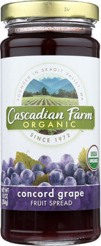 CASCADIAN FARMS: Fruit Spread Concord Grape, 10 oz