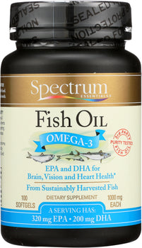 SPECTRUM ESSENTIAL: Fish Oil Omega-3 1000 mg, 100 Softgels