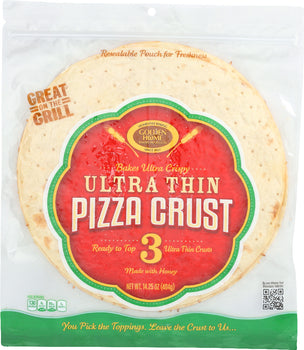 GOLDEN HOME: Ultra Crispy and Ultra Thin Pizza Crust 12-Inch, 14.25 oz