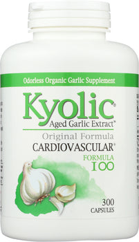 KYOLIC: Formula 100 Cardiovascular Aged Garlic Extract Original Formula, 300 Capsules