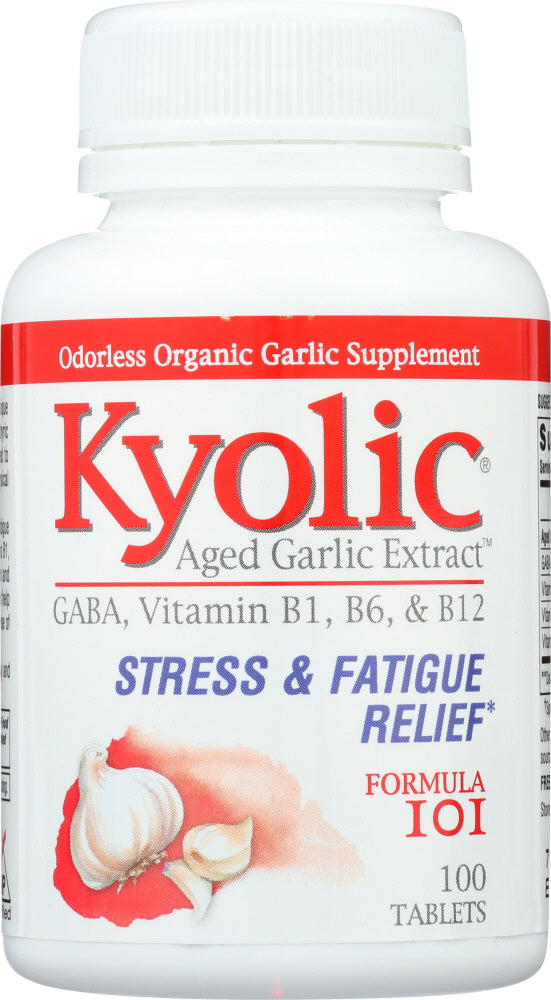 KYOLIC: Aged Garlic Extract Stress and Fatigue Relief Formula 101, 100 Tablets