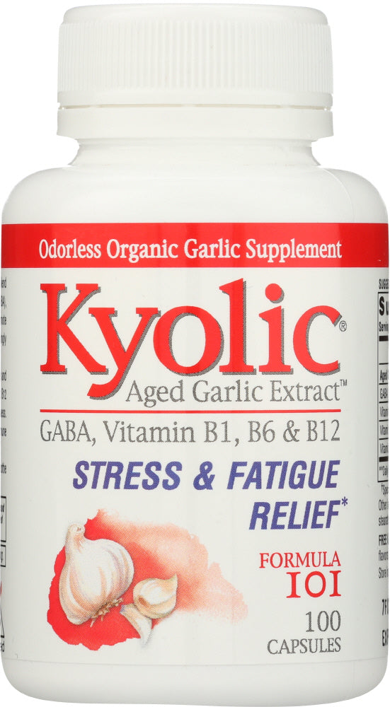 KYOLIC: Aged Garlic Extract Stress and Fatigue Relief Formula 101, 100 Capsules