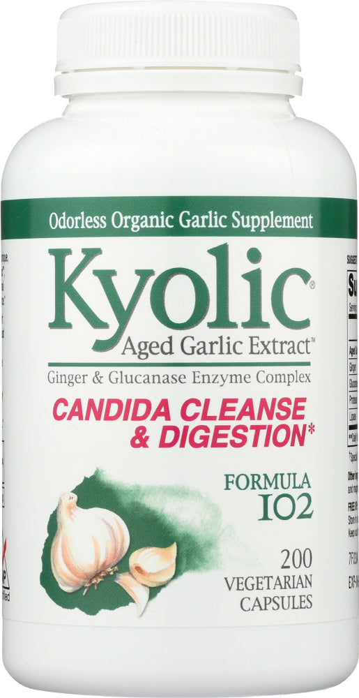 KYOLIC: Formula 102 Candida Cleanse And Digestion, 200 Vegetarian Capsules