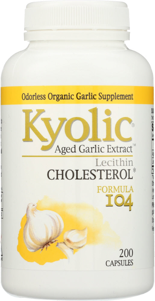 KYOLIC: Aged Garlic Extract Plus Lecithin Cholesterol Formula 104, 200 Capsules