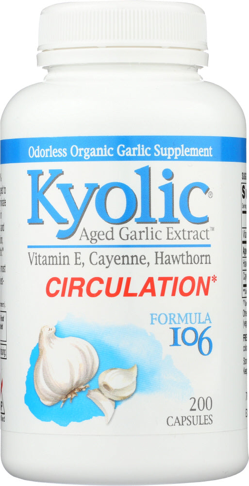 KYOLIC: Aged Garlic Extract Circulation Formula 106, 200 Capsules