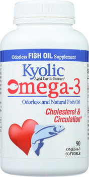 KYOLIC: Aged Garlic Extract Omega 3 Cholesterol & Circulation, 90 Softgels