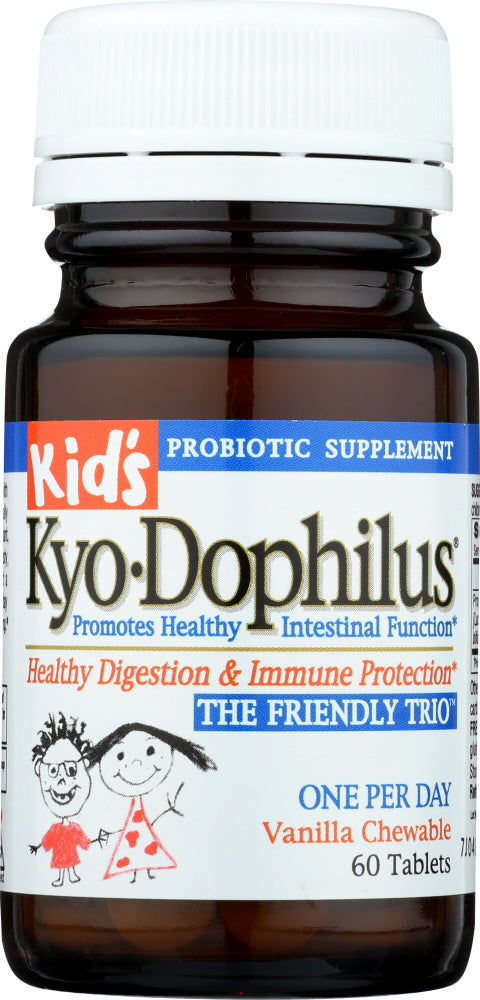 KYOLIC: Kid's Kyo-Dophilus Chewable Vanilla 1 Billion cells, 60 Tablets